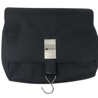 Bolsa de viagem Delsey Paris pendurada para higiene pessoal preta vermelha estojo organizador interno - Imagem 1 de 4