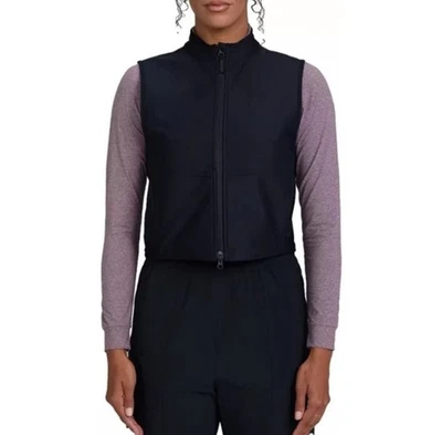 Bad Birdie 裁剪模拟颈部软壳高尔夫背心全新带标签小号弹力 — 第 1/4 张图片