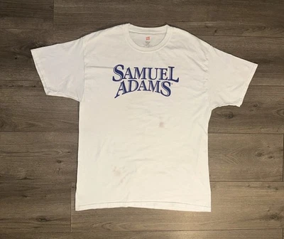 Camiseta De Colección Samuel Adams Cerveza Manga Corta Gráfica Para Hombre L Grande Blanca Foto 1 de 4
