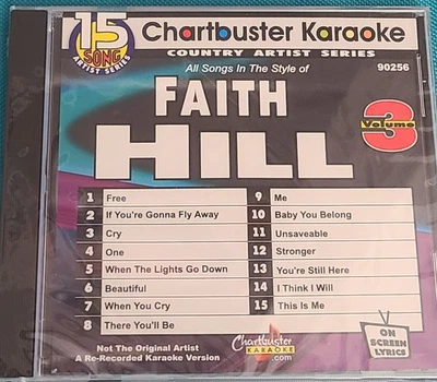 Faith Hill Karaoke CDG Vol 3 Unsaveable Breathe Cry There You'll be - Image 1 of 3