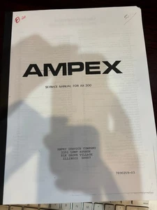 ACTUAL Ampex AX-300 AX300 Manuale di riparazione e assistenza - Duplicato rilegato professionale - Foto 1 di 3