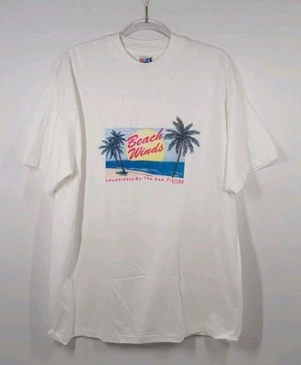 Vintage Beefy T Beach Winds White Single Stitch Florida T-Shirt Men Size XL - Image 1 of 4