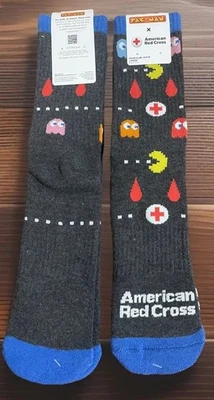 全新 American Red Cross PAC-MAN 2 双船袜  — 第 1/2 张图片