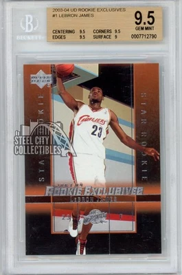LeBron James 2003-04 Upper Deck Rookie Exclusives Card #1 BGS 9.5 Gem Mint - Image 1 of 2