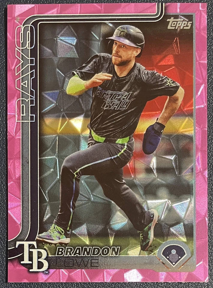 Brandon Lowe 2025 Topps #153 Pink Diamante Foil - Tampa Bay Rays - Image 1 of 1