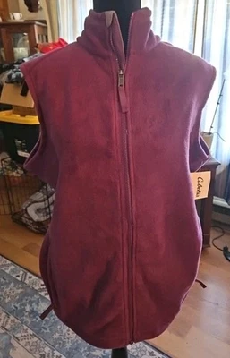 Cabela's полный молнии Royal фиолетовый флисовый жилет женский размер L молнии карманы новый с Ярлыками - Изображение 1 из 4