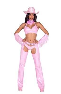 6pc Sheriff Shine Cowgirl Halloween Cosplay Costume - Image 1 of 2