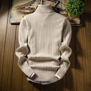 Rollkragenpullover Pullover Slim Top Winter Herren Warm Strickpullover Polo - Bild 1 von 11