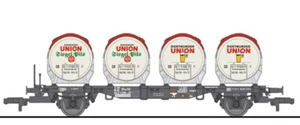 SALE Liliput 235121 German DB Flat Car BT55ms W/ 4 Union Beer Tanks SALE HO - Picture 1 of 1