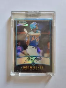 JOSE REYES ROOKIE CARD RC REFRACTOR METS #164 2001 BOWMAN CHROME BASEBALL - Picture 1 of 12