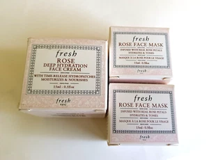 Fresh. Rose Deep Hydration Cream - 15 ml + Rose Mask - 15 ml x 2 - Picture 1 of 1