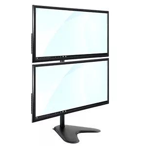 TekBox DUAL MONITOR VERTICAL MOUNT - 2 Computer Screen Stand 13-32" Twin Display - Picture 1 of 9