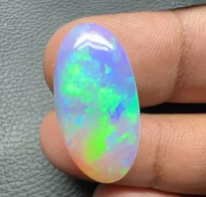 Welo Opal, Natural Ethiopian Multi Fire Opal, Top Opal Cabochon 10.6 Carat - Picture 1 of 4