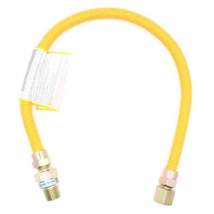 1/2 Inch Od X 3/8 Inch Id - 1/2 Inch Mip X 1/2 Inch Fip 36 Inch Long Yellow - Picture 1 of 6
