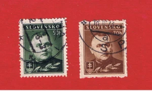 Slovakia #43-43A VF used Tiso Free S/H - Picture 1 of 1