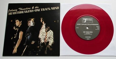 Johnny Thunders & The Heartbreakers - One Track Mind UK 2012 Jungle Red Vinyl 7" - Image 1 of 2