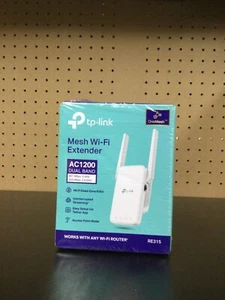 NEW TP-Link RE315 Mesh Wi-Fi Range Extender AC1200 Dual-Band Wireless. 90 Dys Wt - Picture 1 of 4