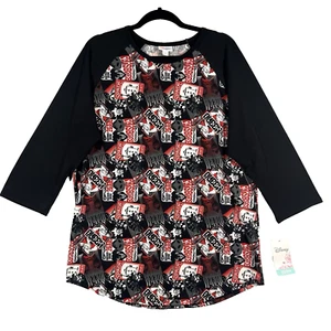 LuLaRoe Disney Villains Randy Top 2XL Cruella Queen of Hearts Evil Queen NWT - Picture 1 of 12