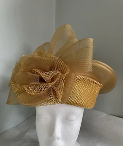 Vintage Deborah New York Wool Mustard Yellow Women’s Pill Box Hat - Picture 1 of 11