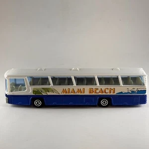 Majorette "Miami Beach" Airport Bus #373 Neoplan Autocar Jetliner Blue/White - Picture 1 of 5
