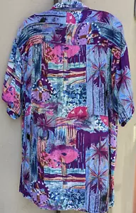 Sostanza Abstract All Over Print Vintage Shirt L Multicolor 90s Art Graphic - Picture 1 of 5