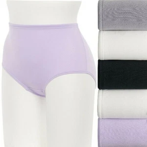 Fruit of the Loom 5er Pack Breathable Slip Panty 5DKBMBR 9 2XL Flieder Grau Schwarz  - Bild 1 von 5