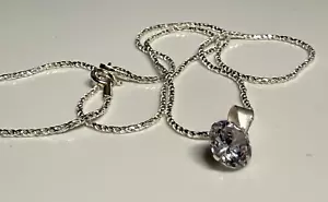 Sterling Silver Pendant 925 Jewellery Crystal Cubic Zirconia 3.84g - Picture 1 of 7