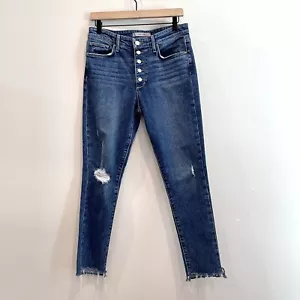 JOE'S Jeans Women's 28 Button Fly High Rise Distressed Ankle Skinny Jeans - Picture 1 of 9