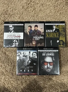 American Gangster+ Training Day+ Scarface+ Heat+ Big Lebowski, Nice Set 4K(NEW) - Picture 1 of 5