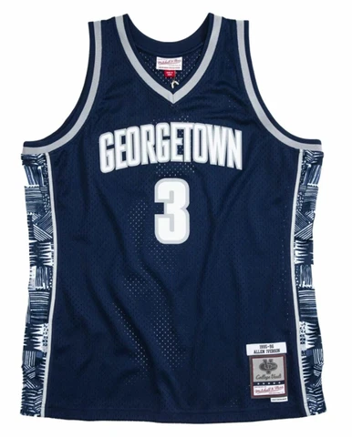 Allen Iverson Georgetown 1995 Men's Navy NCAA Swingman Jersey *NEW* Cover