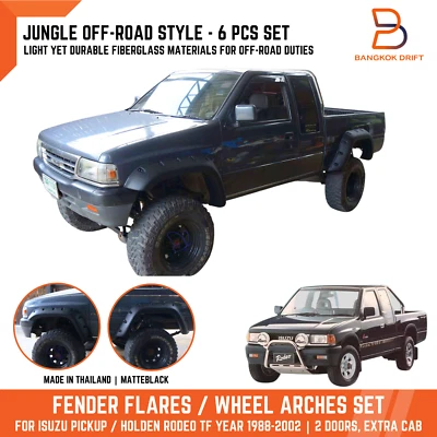 Arcos destellos guardabarros todoterreno Jungle para camioneta Isuzu TF 88-02 cabina extra 2 puertas Foto 1 de 4