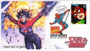 AO-4159g-1, 2007, Marvel Comics Super Heroes, FDC, Add-on Cachet, DCP, Spider-Wo - Picture 1 of 1