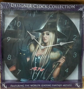 OROLOGIO CLOCK FANTASY WITCH HALLOWEEN STREGA STREGHE BY ALY FELL - Imagen 1 de 1