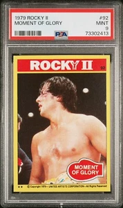 PSA 9 1979 Rocky II #92 Rocky Balboa Rookie Card Sylvester Stallone Topps Mint - Picture 1 of 2