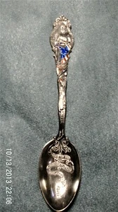 Sterling und Emaille Betsy Ross Teelöffel selten Sammlerstück "Birth Of The Amer - Bild 1 von 12
