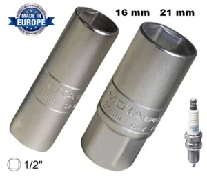 SET 2 BUSSOLE LUNGHE X CANDELE DI AUTO E MOTO DA 16 & 21 mm CON ATTACCO DA 1/2 - Foto 1 di 1