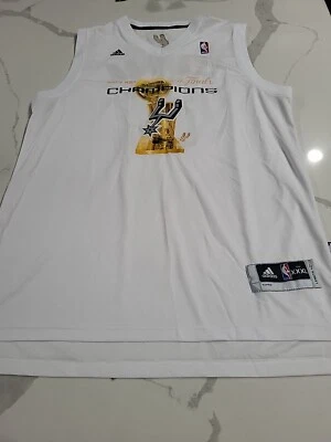 Camiseta Adidas San Antonio Spurs 2014 NBA Champs Kawhi Leonard tamanho adulto 3XL - Imagem 1 de 4
