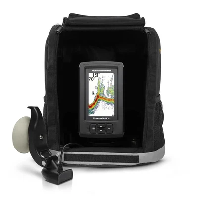 PiranhaMAX 4 Fish Finder with Transducer, Dual Beam Sonar, Portable Carrying ... - Image 1 of 4