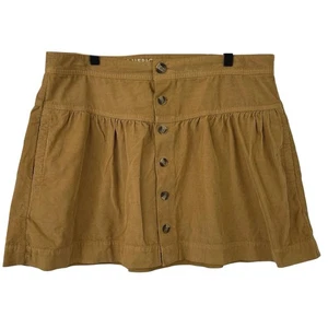 Minifalda plisada de pana American Eagle marrón otoño preppy occidental talla 12 - Imagen 1 de 8