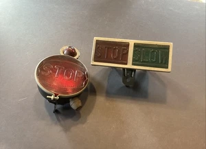 2 Beacon Motor Lamp Signal Light Red Green Stop/ Slow Automobile Motorcycle - Foto 1 di 10