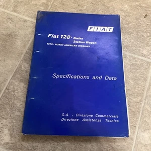 FIAT 128 SEDAN AND WAGON 1975 FACTORY SPECIFICATION AND DATA MANUAL - Picture 1 of 4