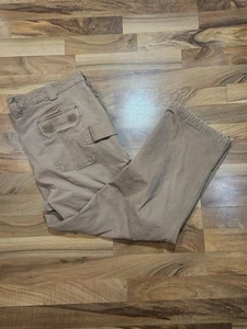 Pantalones de manguera contra incendios Duluth Trading Co DuluthFlex para hombre 50x30 marrón lona utilitaria - Imagen 1 de 9