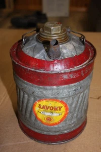 Vintage Bohnenkraut 1 GAL Kohle Öl Petroleum Benzin verzinkt Dose Newark Buffalo & - Bild 1 von 12