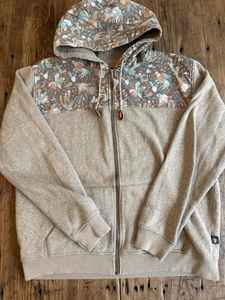 Howler Bros Hoodie Sweater Men Sz Large Full Zip Beige Shaman Southwest Jungle - Picture 1 of 16