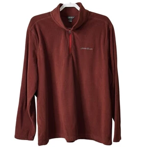 Eddie Bauer Men's 1/4 Zip Pullover Maroon Sz 2XL - Picture 1 of 4