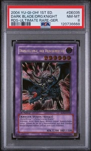 YU-GI-OH-Dunkelklinge, der Drachenritter  ULTIMATE RARE DE035 PSA 8 - Bild 1 von 2