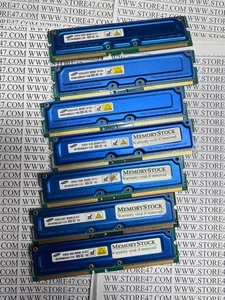 7pc LOT SAMSUNG 800-45 600-53 RAMBUS ECC 256mb 128MB 184-PIN MEMORY - Picture 1 of 1
