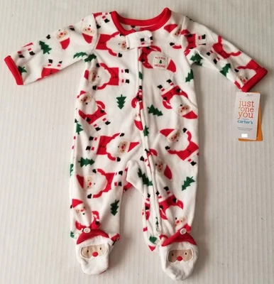 Carter's My First Christmas Santa Sleeper Talla 3M NUEVO Foto 1 de 2