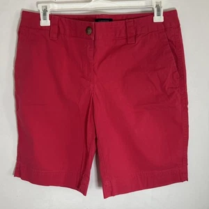 Lands’ End Damen Fit 12 rot Twill Chino Shorts Größe 12 Baumwollmischung - Bild 1 von 6