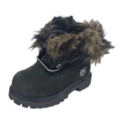🚨 Timberland Roll Top Snorkel Toddler's Boots 29838 Black Nubuck Size 4 Rare - Image 1 of 4